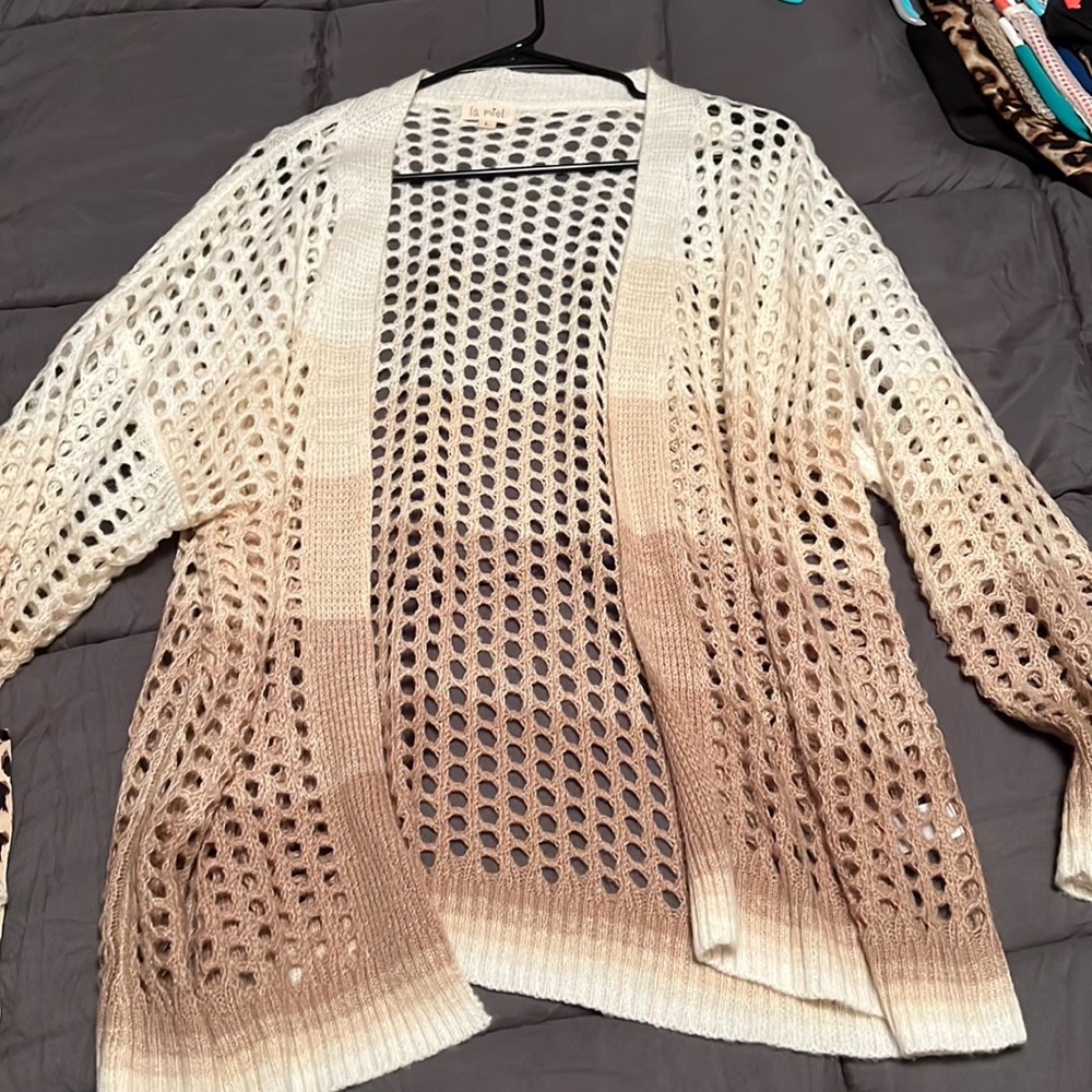 La Miel see through ombré cardigan